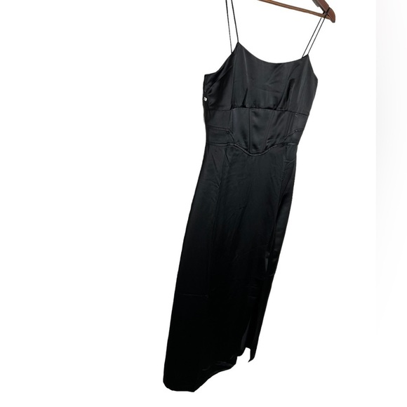 Jason Wu Black Satin Midi Dress - Picture 8 of 12